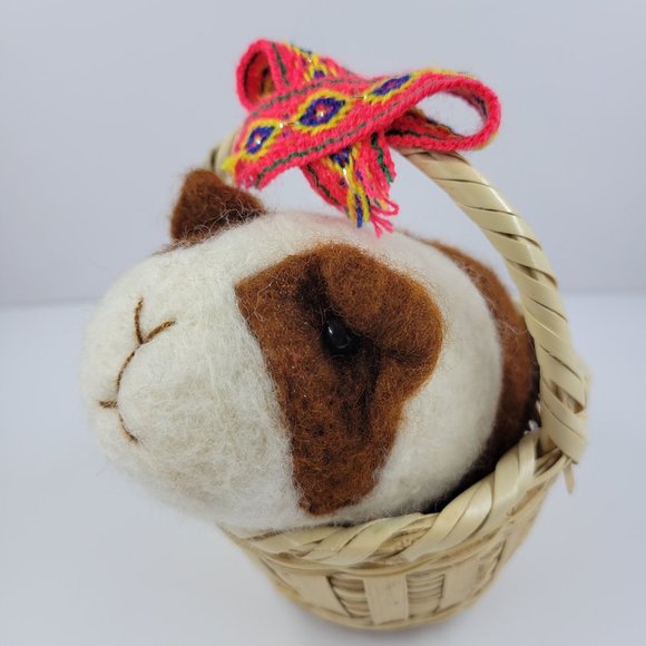 Guinea pig /Needle felted Guinea pig/ Soft Stuffed Cute / Peruvian Stuffed Guine - Picture 4 of 10